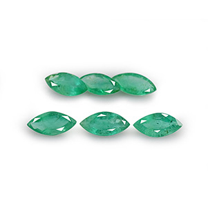 Natural 8x4x2.8mm Faceted Marquise Brazilian Emerald