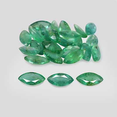 Natural 7x3.5x1.9mm Faceted Marquise Brazilian Emerald