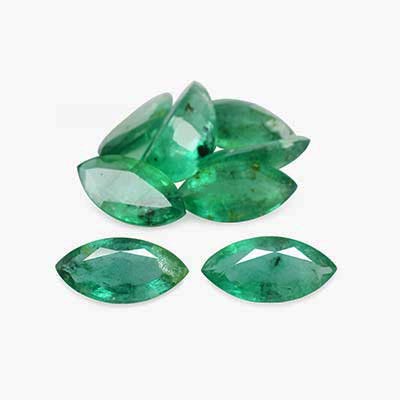 Natural 8x4x2.4mm Faceted Marquise Brazilian Emerald