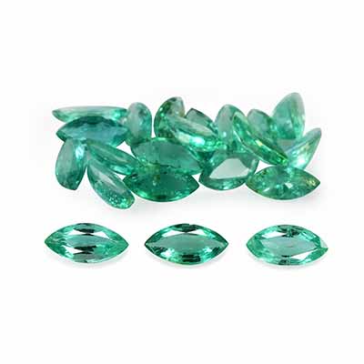 Natural 7x3.5x2mm Faceted Marquise Brazilian Emerald