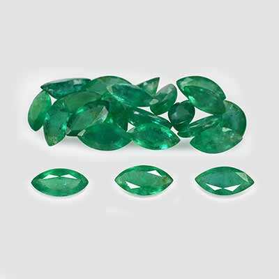 Natural 7x3.5x2.5mm Faceted Marquise Brazilian Emerald