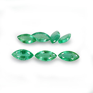 Natural 8x4x2.6mm Faceted Marquise Brazilian Emerald