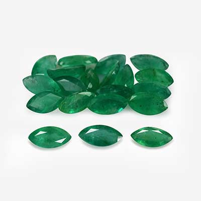 Natural 6x3x2.2mm Faceted Marquise Brazilian Emerald