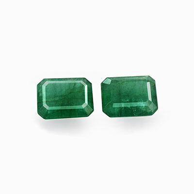 Natural 10x8x4.4mm Faceted Octagon Zambian Emerald