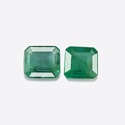 Natural 5x4.5x3.10mm Faceted Octagon Zambian Emerald