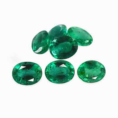 Natural 5x4x2.7mm Faceted Oval Brazilian Emerald