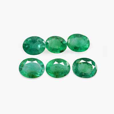 Natural 5x4x2.7mm Faceted Oval Brazilian Emerald