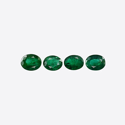 Natural 5x4x2.5mm Faceted Oval Brazilian Emerald