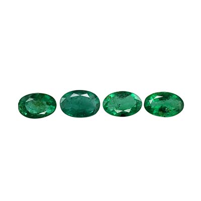 Natural 6x4x2.7mm Faceted Oval Brazilian Emerald