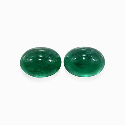 Natural 7x5x4.3mm Cabochon Oval Brazilian Emerald