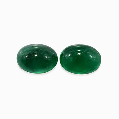 Natural 7x5x4.2mm Cabochon Oval Brazilian Emerald