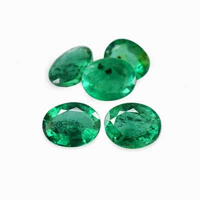 Natural 5x4x2.4mm Faceted Oval Brazilian Emerald