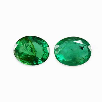 Natural 4.5x3.5x2.3mm Faceted Oval Brazilian Emerald
