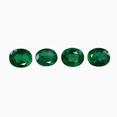 Natural 6x5x3.5mm Faceted Oval Brazilian Emerald
