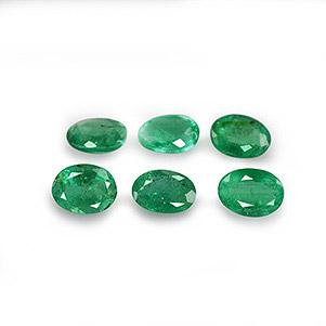 Natural 5x3.5x2.2mm Faceted Oval Zambian Emerald