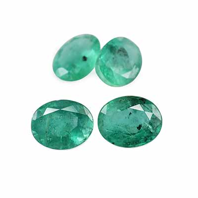 Natural 4.5x3.5x2.7mm Faceted Oval Brazilian Emerald