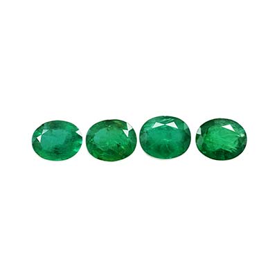 Natural 6x5x3.10mm Faceted Oval Brazilian Emerald
