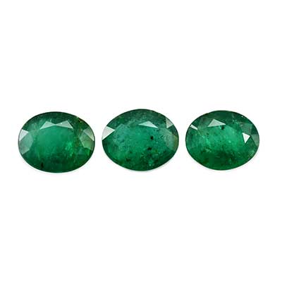 Natural 6x5x2.8mm Faceted Oval Brazilian Emerald