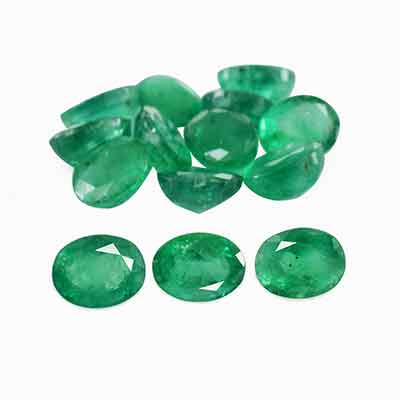 Natural 4.5x3.5x2.6mm Faceted Oval Brazilian Emerald