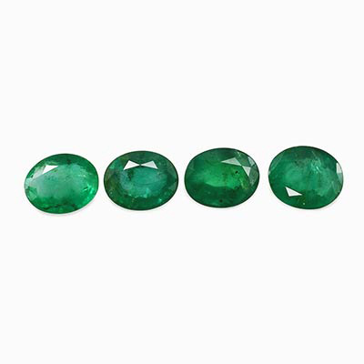Natural 6x5x3.4mm Faceted Oval Brazilian Emerald