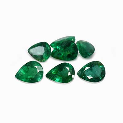 Natural 4x3x2.2mm Faceted Pear Brazilian Emerald