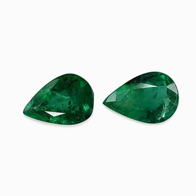 Natural 6x4x2.7mm Faceted Pear Brazilian Emerald