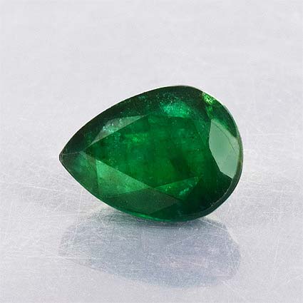 Natural 8x6.2x4.2mm Faceted Pear Emerald