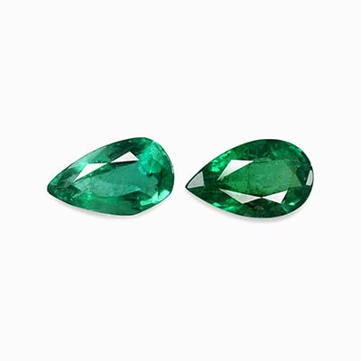 Natural 5x3x2.5mm Faceted Pear Brazilian Emerald