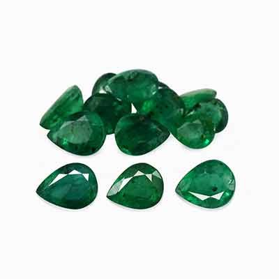 Natural 4.5x3.5x2mm Faceted Pear Brazilian Emerald