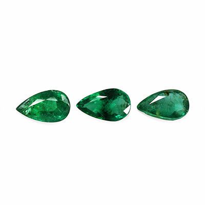 Natural 5x3x2.2mm Faceted Pear Brazilian Emerald