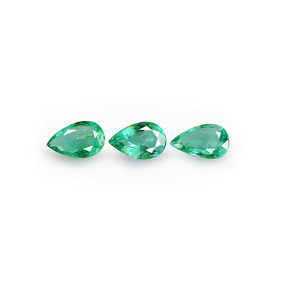 Natural 6x4x2.10mm Faceted Pear Brazilian Emerald