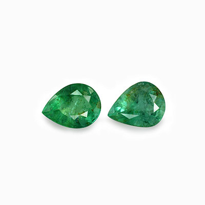 Natural 5x3.5x2.4mm Faceted Pear Brazilian Emerald