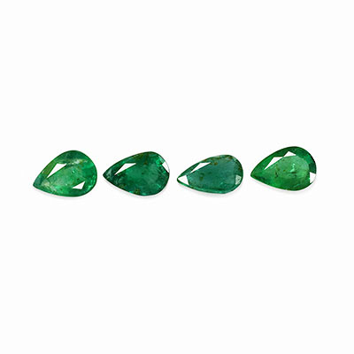 Natural 5.5x4mm Faceted Pear Brazilian Emerald