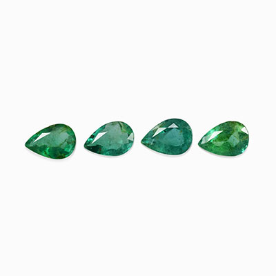 Natural 5.5x4x2.5mm Faceted Pear Brazilian Emerald