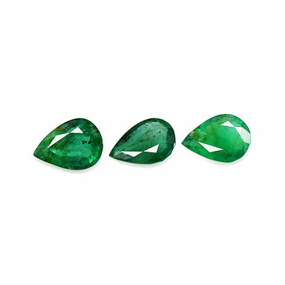 Natural 7x5mm Faceted Pear Brazilian Emerald