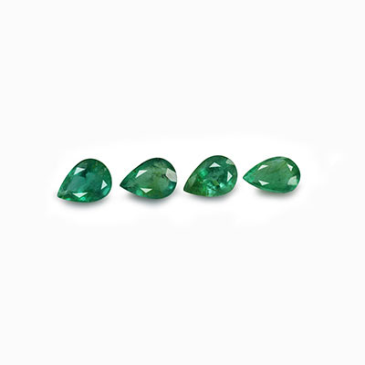 Natural 7x5x3.3mm Faceted Pear Brazilian Emerald