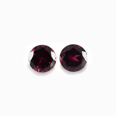 Natural 6x6x3.7mm Faceted Round Rhodolite Garnet