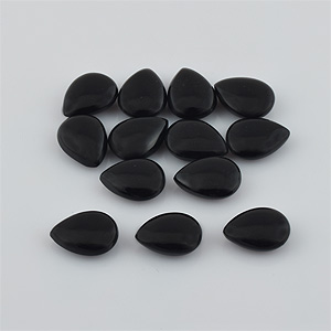 Natural 12x6x4.4mm Cabochon Briolette Onyx