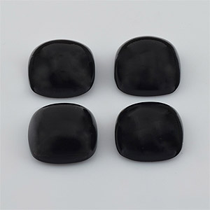 Natural 15.5x15.5x7.7mm Cabochon Cushion Onyx