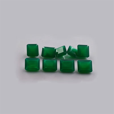 Natural 12x10x6.3mm Faceted Octagon Onyx