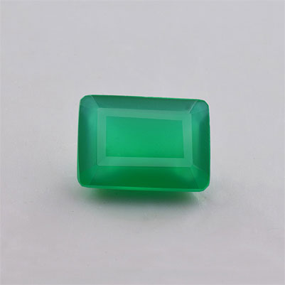 Natural 11x8x4.9mm Faceted Octagon Onyx