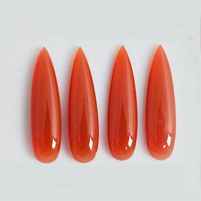 Natural 36x9.5x5.5mm Cabochon Pear Onyx