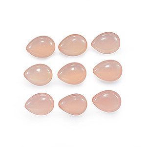 Natural 12x9x4.5mm Cabochon Pear Onyx