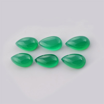 Natural 16.2x9.3x6.2mm Cabochon Pear Onyx