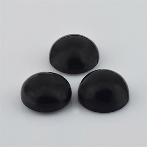 Natural 14x14x7mm Cabochon Round Onyx