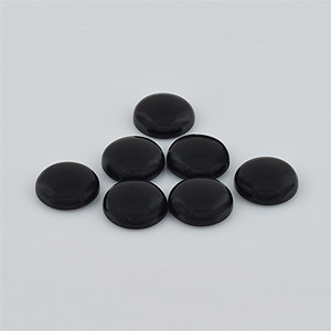Natural 15x15x5.10mm Cabochon Round Onyx