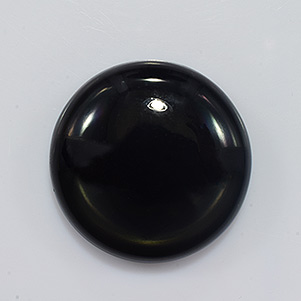 Natural 25x25x8.2mm Cabochon Round Onyx