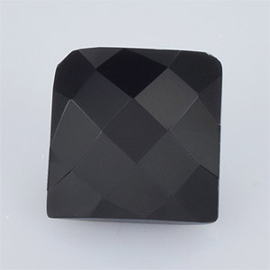 Natural 7x7x4.6mm Faceted Square Onyx