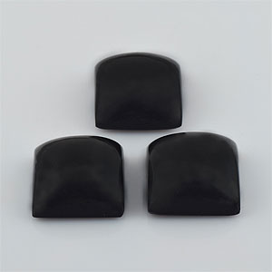 Natural 15x15x7.9mm Cabochon Square Onyx