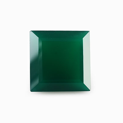 Natural 12x12x7.4mm Faceted Square Onyx